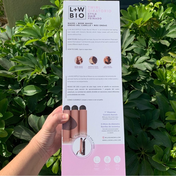 Triple Barrel Weaver Curling Iron by L+W Bio Black Handle - Picture 4 of 8